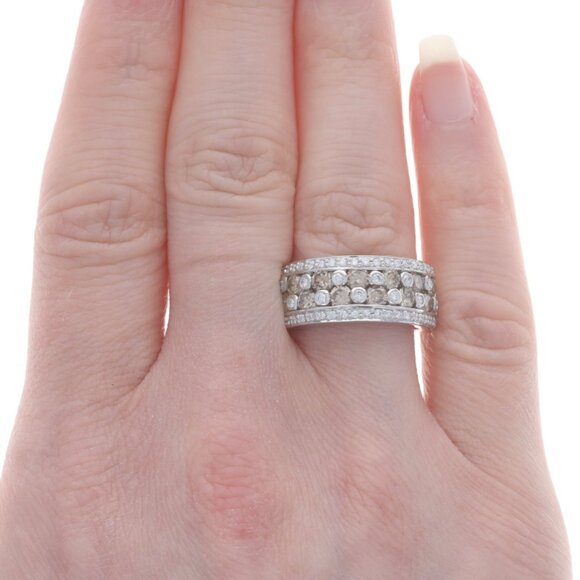 Le Vian Diamond Cluster Cocktail Band - White Gold 14k Round 1.75ctw Ring - Picture 2 of 6